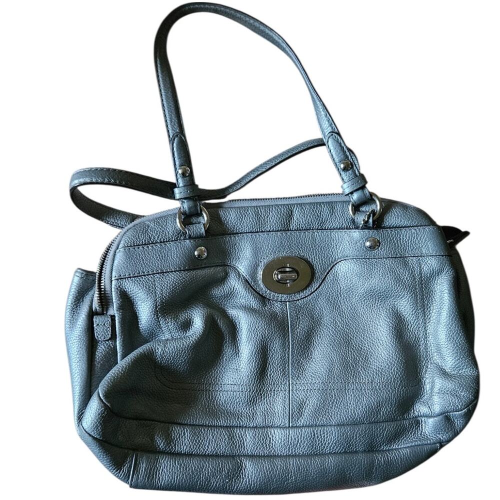 COACH F16529 Penelope GREY Leather Purse Satchel Shoulder Handbag
